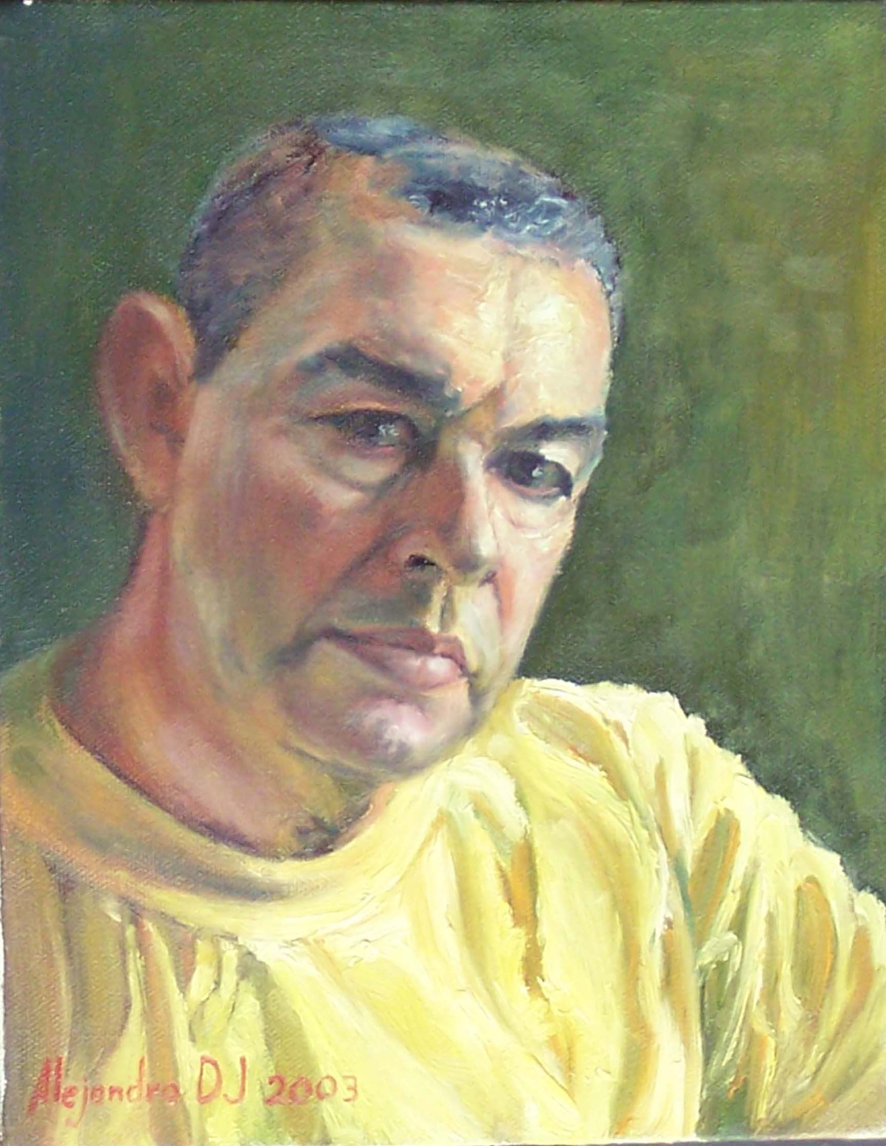A065 Self Portrait With Yellow T Shirt
